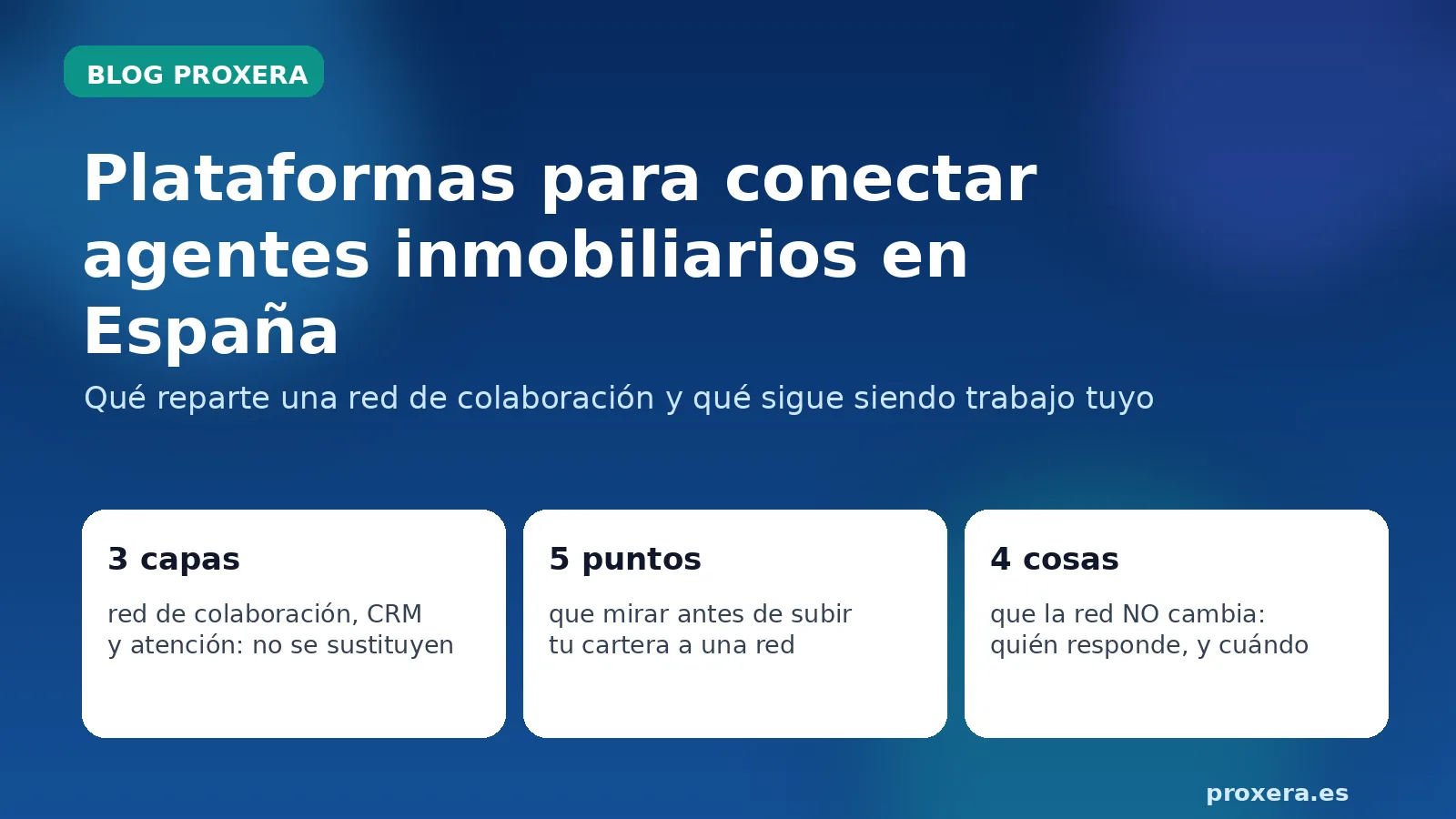 Plataformas para conectar agentes inmobiliarios en España: qué son y qué no resuelven - IA & Tecnología | Automatización con IA | Proxera