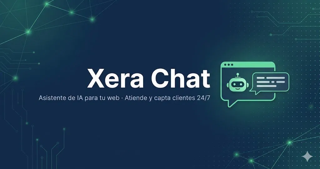 Widget de Xera Chat abierto en una web de inmobiliaria