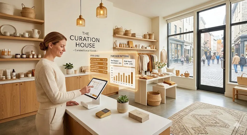 Tienda retail moderna con gestión automatizada XERA